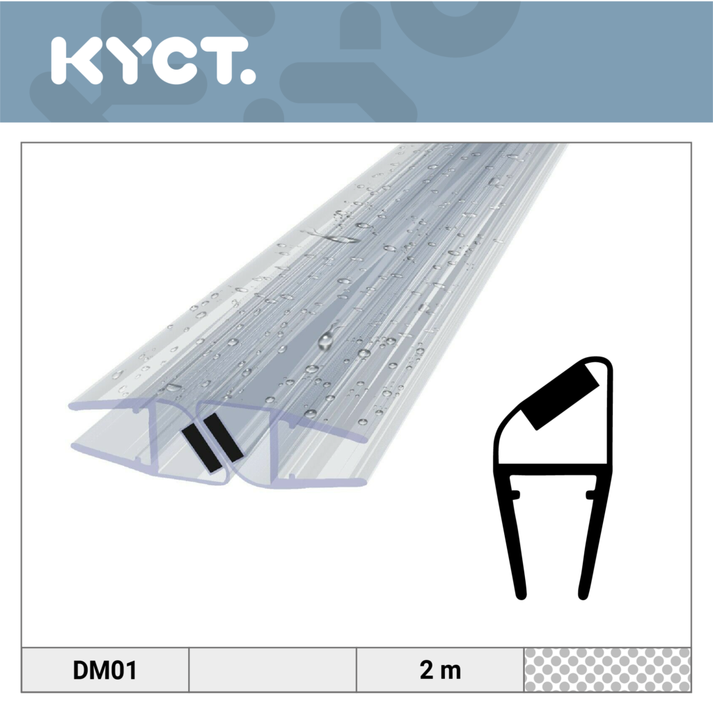 Joints de douche Joint de douche magnétique Déflecteur d'eau Lèvre d'étanchéité Porte en verre Joint de rechange Cabine de douche Déflecteur d'eau Acrylique Anti-débordement Silicone