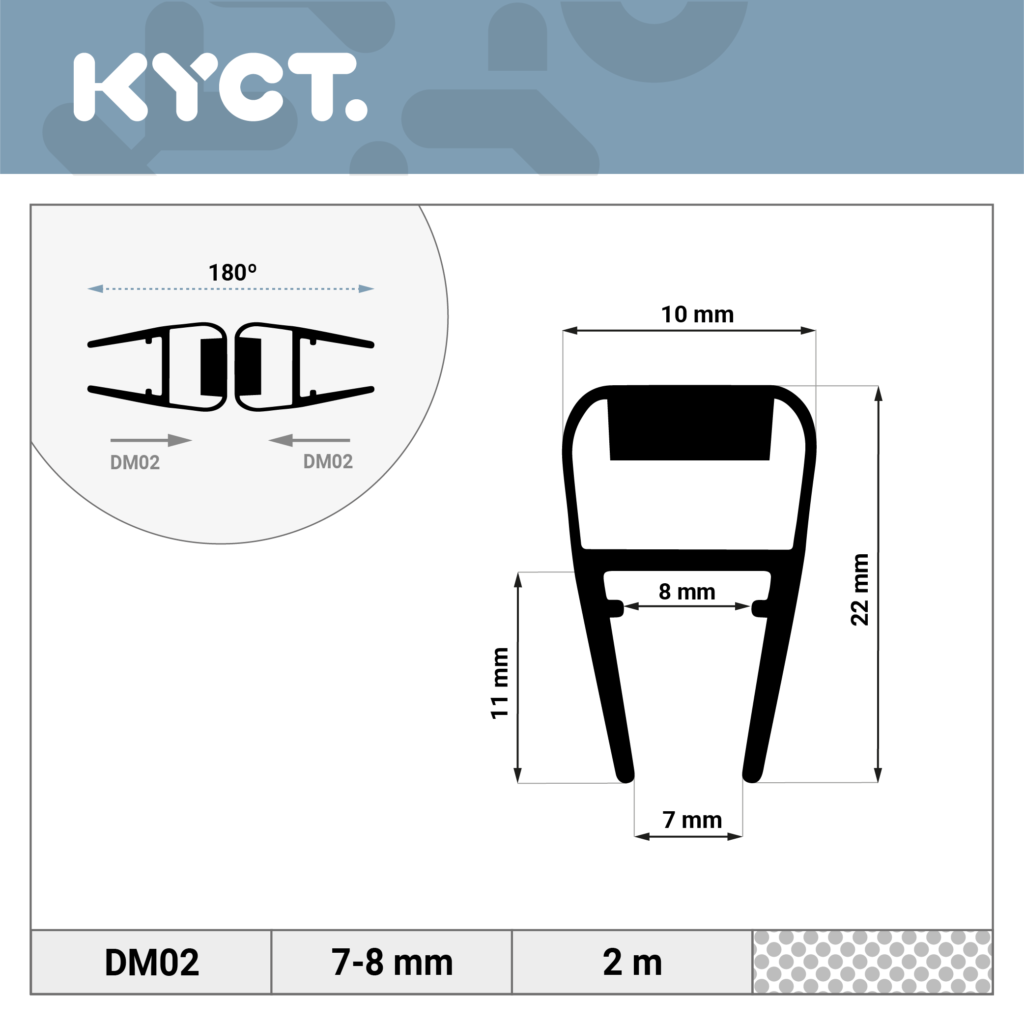 Joints de douche Joint de douche magnétique Déflecteur d'eau Lèvre d'étanchéité Porte en verre Joint de rechange Cabine de douche Déflecteur d'eau Acrylique Anti-débordement Silicone