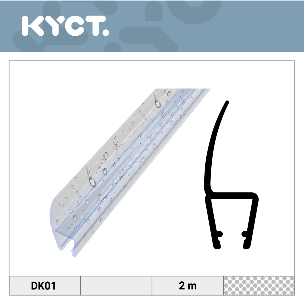 Joints de douche Joint de douche magnétique Déflecteur d'eau Lèvre d'étanchéité Porte en verre Joint de rechange Cabine de douche Déflecteur d'eau Acrylique Anti-débordement Silicone