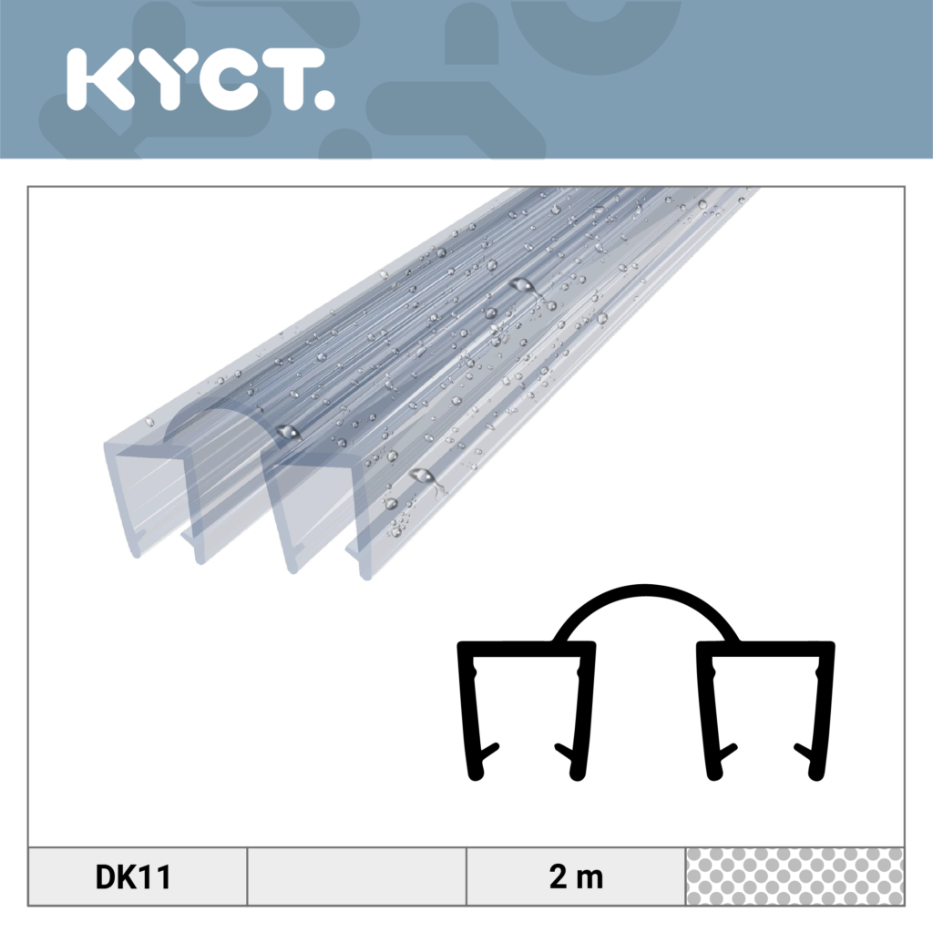 Joints de douche Joint de douche magnétique Déflecteur d'eau Lèvre d'étanchéité Porte en verre Joint de rechange Cabine de douche Déflecteur d'eau Acrylique Anti-débordement Silicone