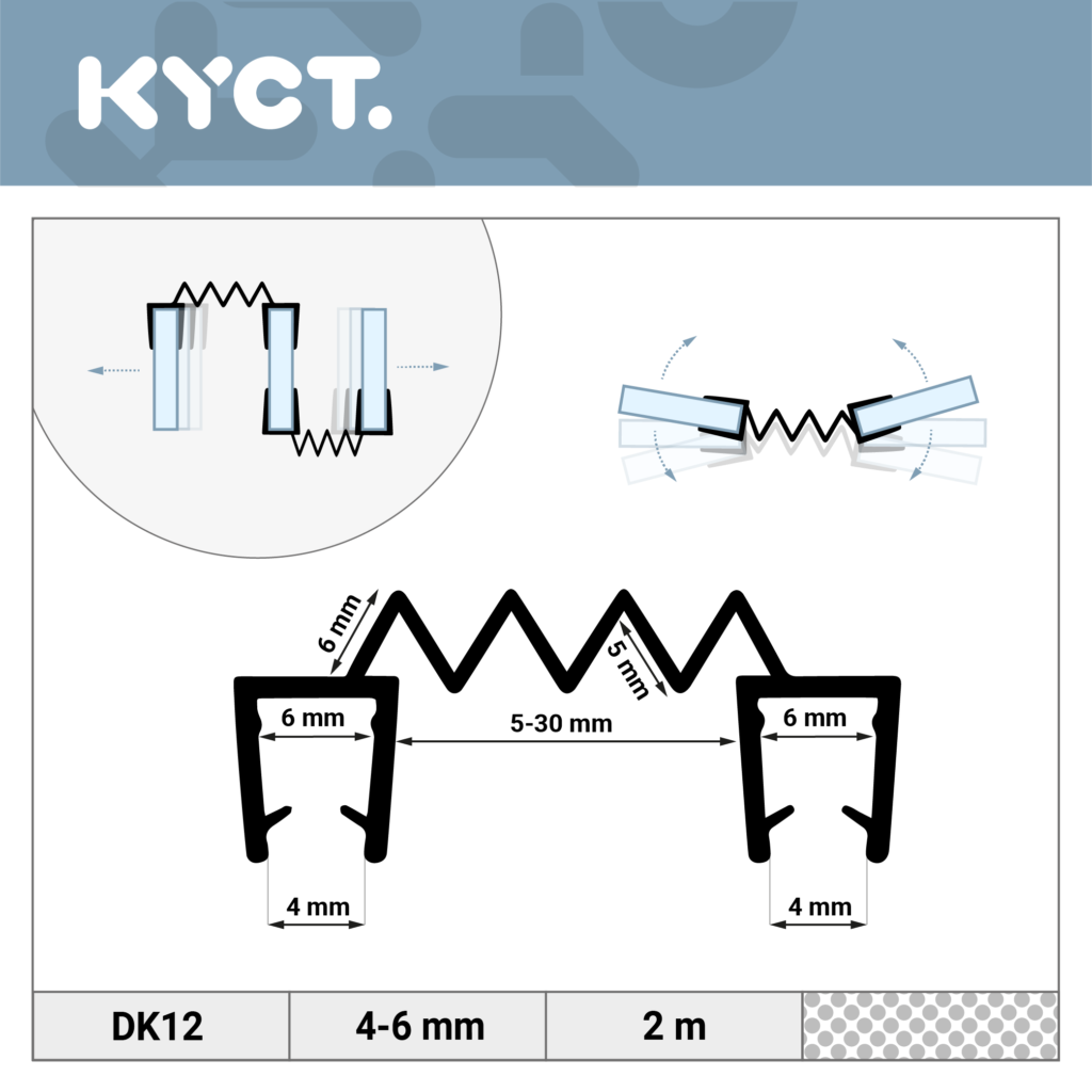 Joints de douche Joint de douche magnétique Déflecteur d'eau Lèvre d'étanchéité Porte en verre Joint de rechange Cabine de douche Déflecteur d'eau Acrylique Anti-débordement Silicone